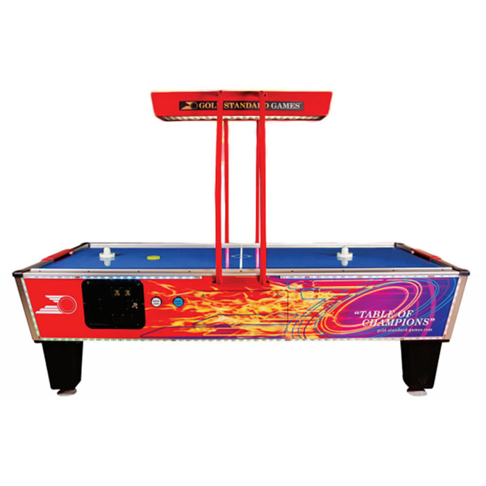 Gold Standard Games Gold Pro Air Hockey Table with Side Lights and Overhead Scoring - Coin